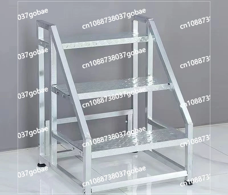 Supermarket Warehouse Climbing Tally Mobile Platform Wheeled Ladder Silent Warehouse Pickup Mobile Shelf