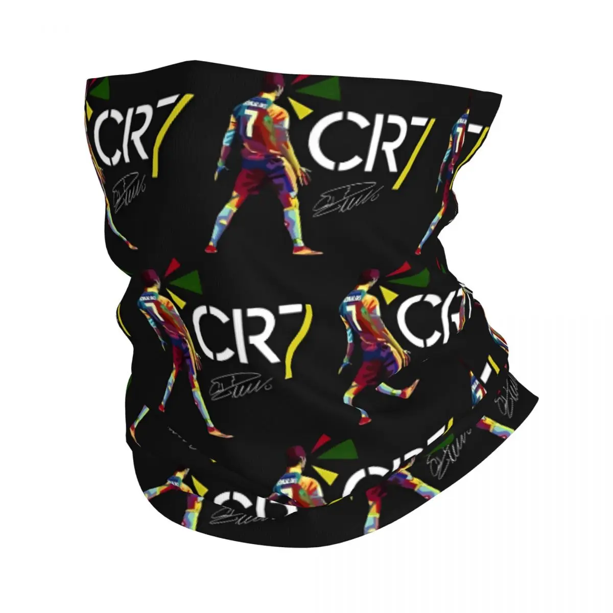 Soccer CR7 Balaclava Ronaldo Signature Hiking Camping Face Masks Men Fun Protection Bicycle Mask Seamless Soft Scarf Bandana