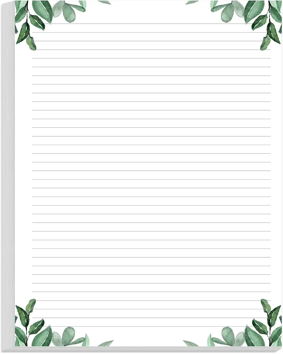 

Lined Paper 8.5x11 Unpunched Filler Paper, 100 Sheets/200 Pages, 7mm Ruled, 100gsm Acid-Free for Binder Notebook