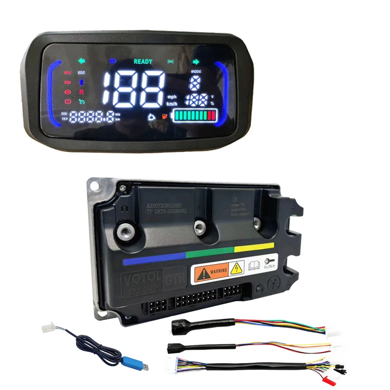 VOTOL 300A/450A Electric vehicle electric motorcycle 72V EM100GTR BLDC motor controller with N1S display speedometer EM100-2