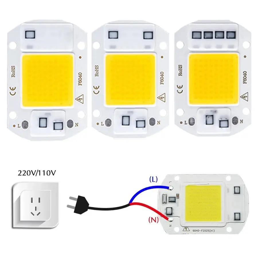 LED Chip COB Lamp Bead 20W 30W 50W LED 220V 110V Smart IC No Need Driver DIY Flood Light Led Matrix Spotlight Outdoor Chip Lamp