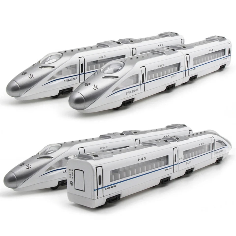 Train électrique Lumineux Et Musical – Rails Modulaires à Assembler, Modèle TGV, 72 Cm, 3 Ans