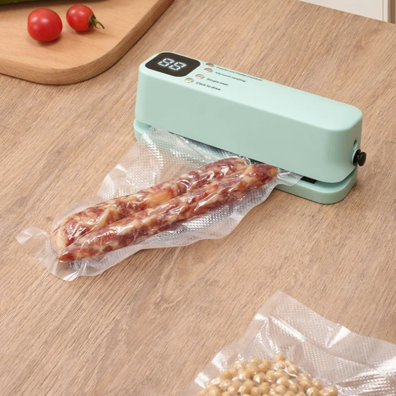 Mini Wireless Vacuum Sealer Home Vacuum Preservation Bags Rechargeable Plastic Sealer Film Sealing Machine