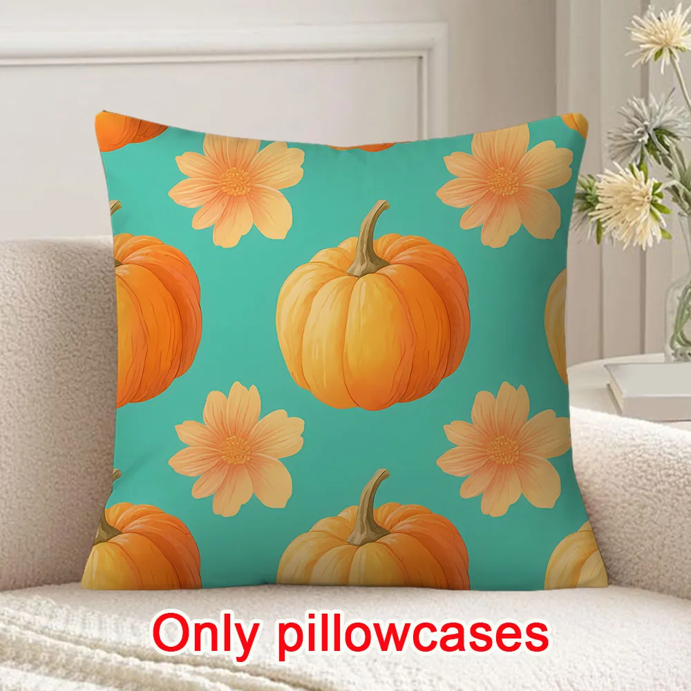 

Thanksgiving Day Pillow cover decorative 45x45 cushions cover for Autumn decor Pumpkin pattern pillow case for gift for family