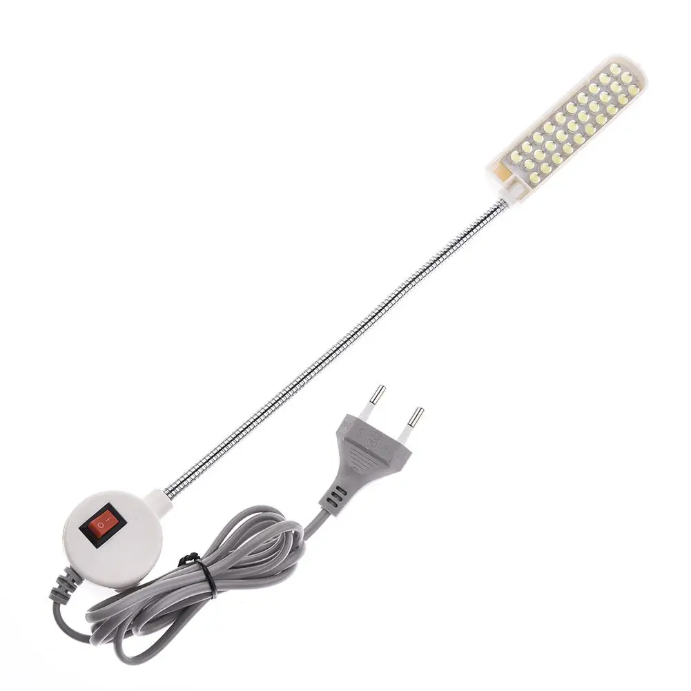 Luz LED portátil para máquina de coser, Base de montaje magnético, lámpara de cuello de cisne para todas las máquinas de coser, iluminación, 30 LED