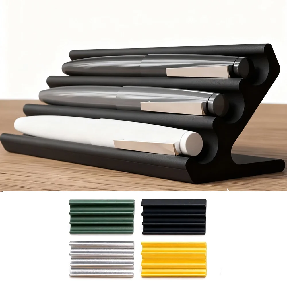 3-Tier Pen Holder 3D Printed Pen Holder Black Silver 3 Lays Penholder Desktop Ornament Gift Desk Storage Stationery Storage