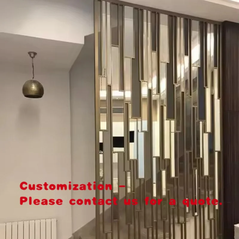 

Декоративная складная перегородка из нержавеющей стали 304 custom.EL009 для ресторана, разделитель комнат, декоративная металлическая ширма