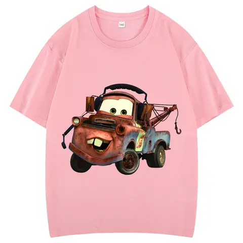 Disney Barn Retro T-shirt Blixten McQueen Bil Tryckt T-shirt Neutral Avslappnad T-shirt Harajuku Estetik 12 best sales Rick och Morty Lego - №11