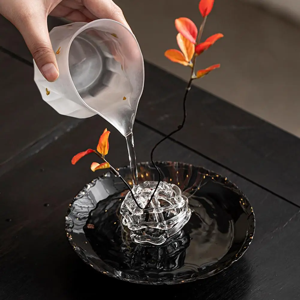 Transparent Glass Ball Vase Zen-Inspired Design Unique Hydroponic Flower Vase Minimalist Desktop Decoration Vase Office Desk