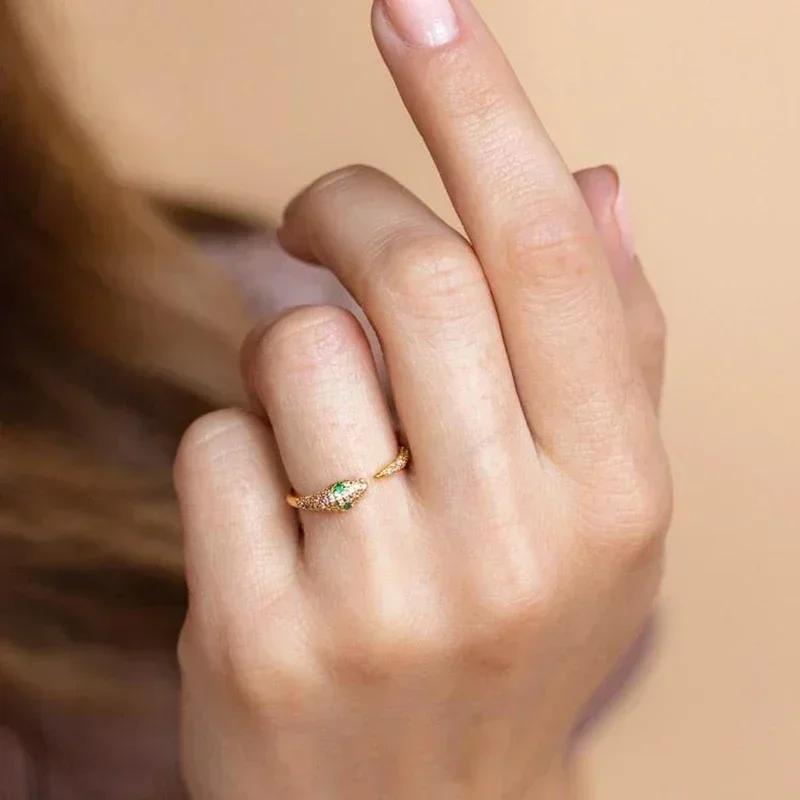 Women's 24K Gold Plated Adjustable Open Hug Ring