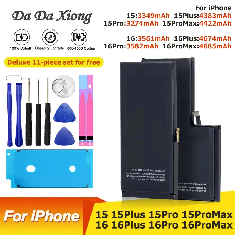 Zero Cycle High-Quality Rechargeable Battery Suitable For iPhone 15 16 Plus 15 Pro 16Pro 15 ProMax 16ProMax Batteries