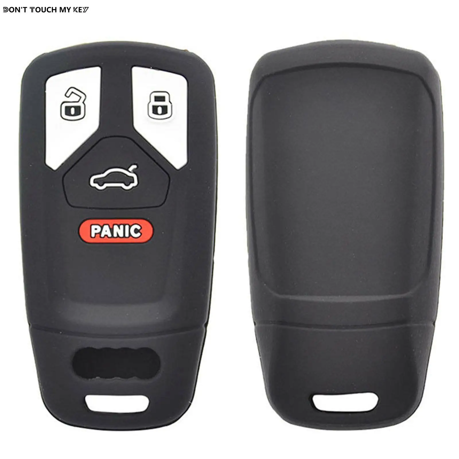 Capa de silicone para chave remota, para audi a4 a5 q5 q7 tt s5, acessórios de proteção de borracha, suporte para chave de pele 2016 2017 2019