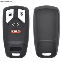 Silicone Fob Remote Key Cover For Audi A4 A5 Q5 Q7 TT S5 Rubber Protection Shell Accessories Skin Key Case Holder 2016 2017 2019
