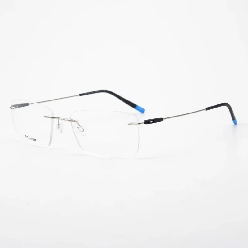 

Belight Optical Square Shape Ultra Light Classical Rimless Design Men Women Titanium Alloy Eyeglasses Spectacle Frame 5500