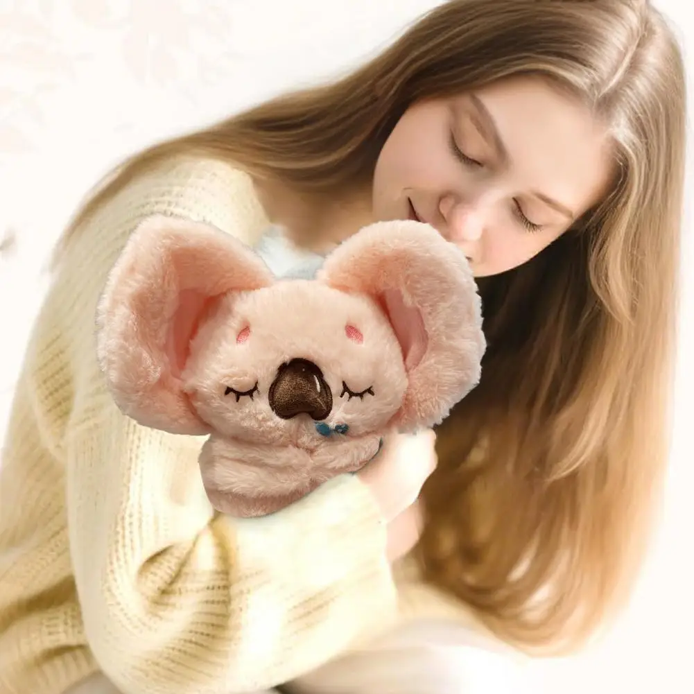 Vibrating Doll Baby Koala Plush Toy with 5-speed Anxiety Relief Stuffed Soothing Music Moving Ears Machine Washable Doll
