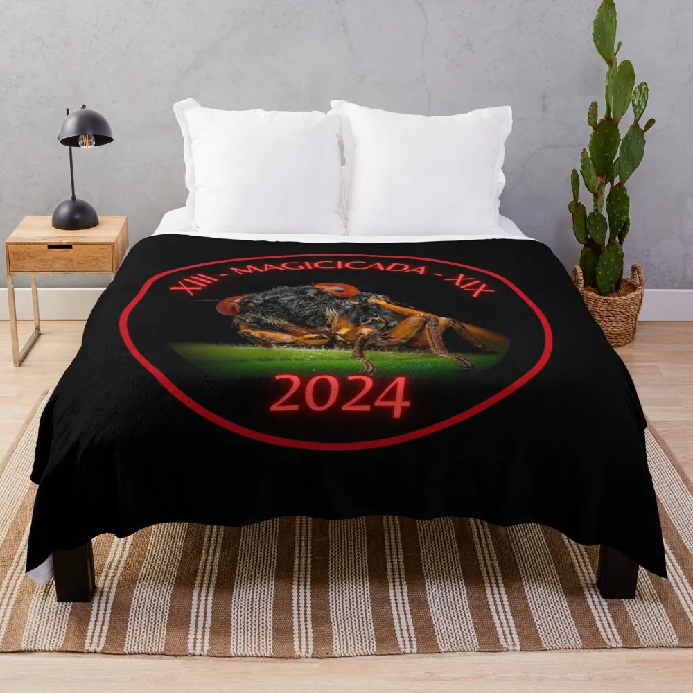 Brood XIII and XIX Cicadas 2024! Throw Blanket Softest warm for winter funny gift Blankets