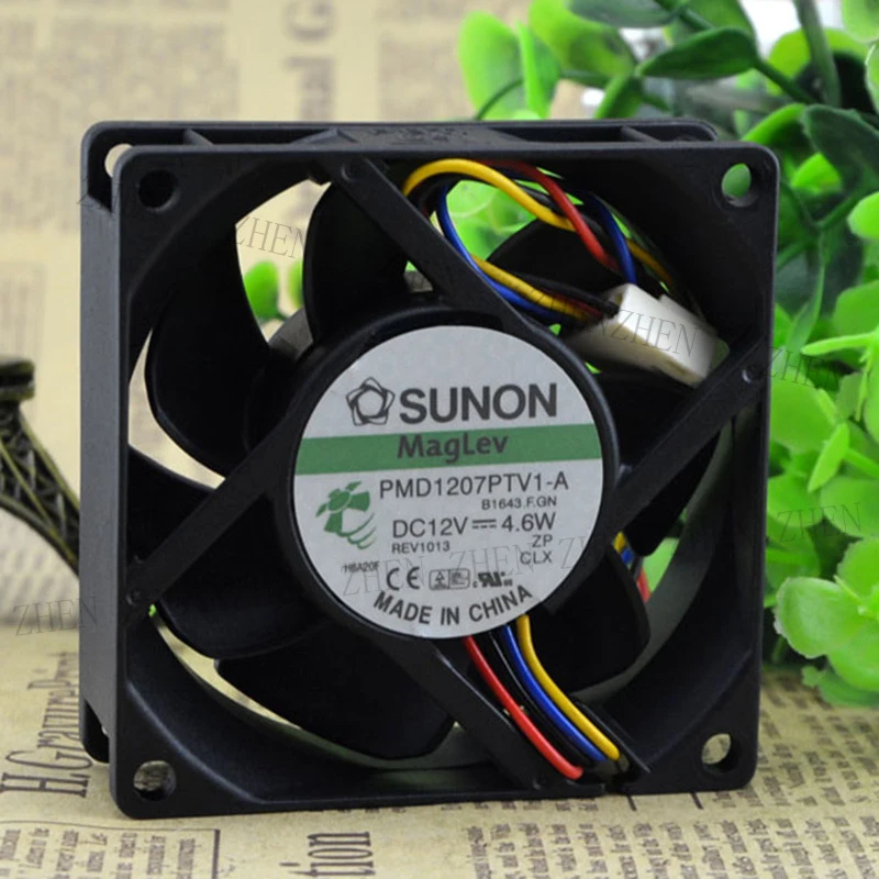 S New for SUNON PMD1207PTV1-A 12V 4.6W 7CM 7025 4-Wire PWM Cooling Fan#QW