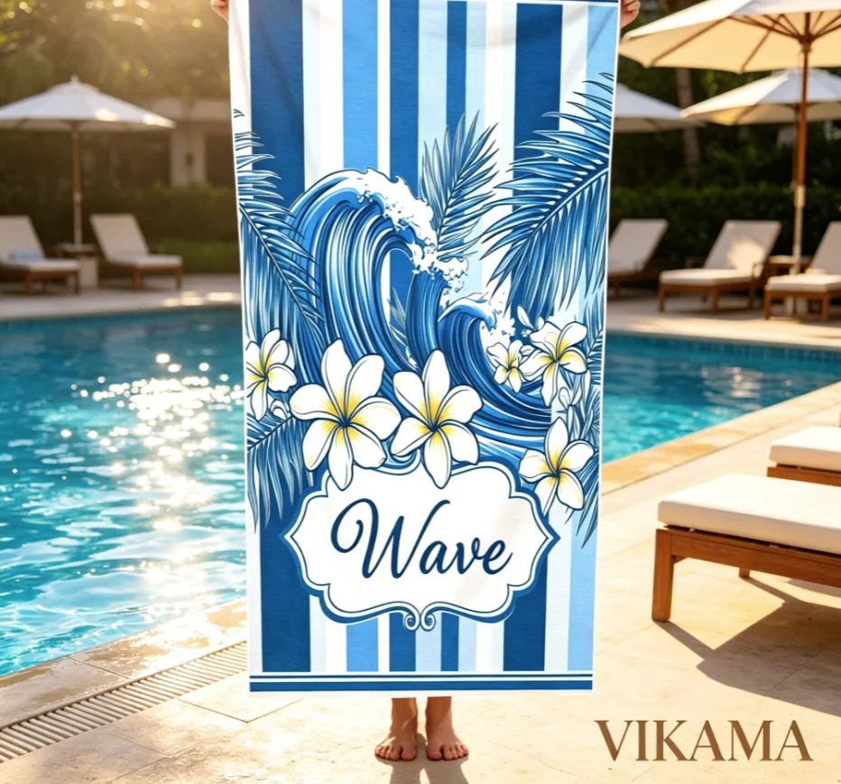 Summer Cool and Energetic Wind Beach Towel, Swimming, Sports, Camping, Bathing Multi-purpose Bath Towel, Skin-friendly Foldable and Easy To Carry Bath Towel view 4
