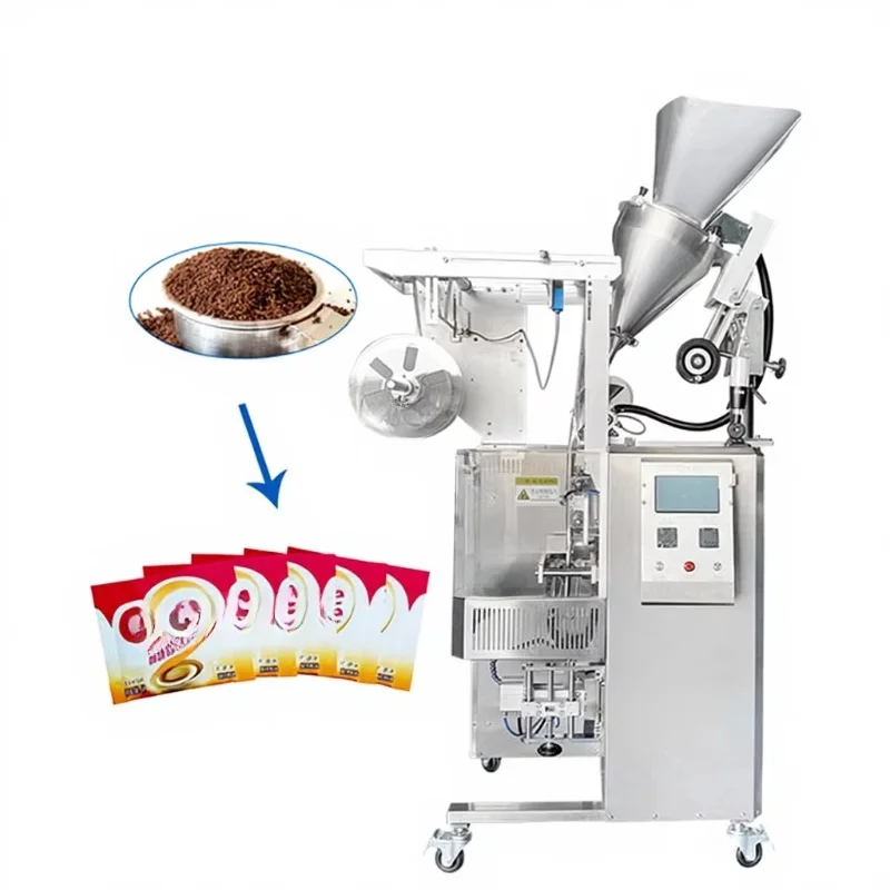 Vertical Coffee Pouch Fill Small Sugar Package Bag Fine Powder Pack Machine Automatic Film Plastic Paper Wrapping