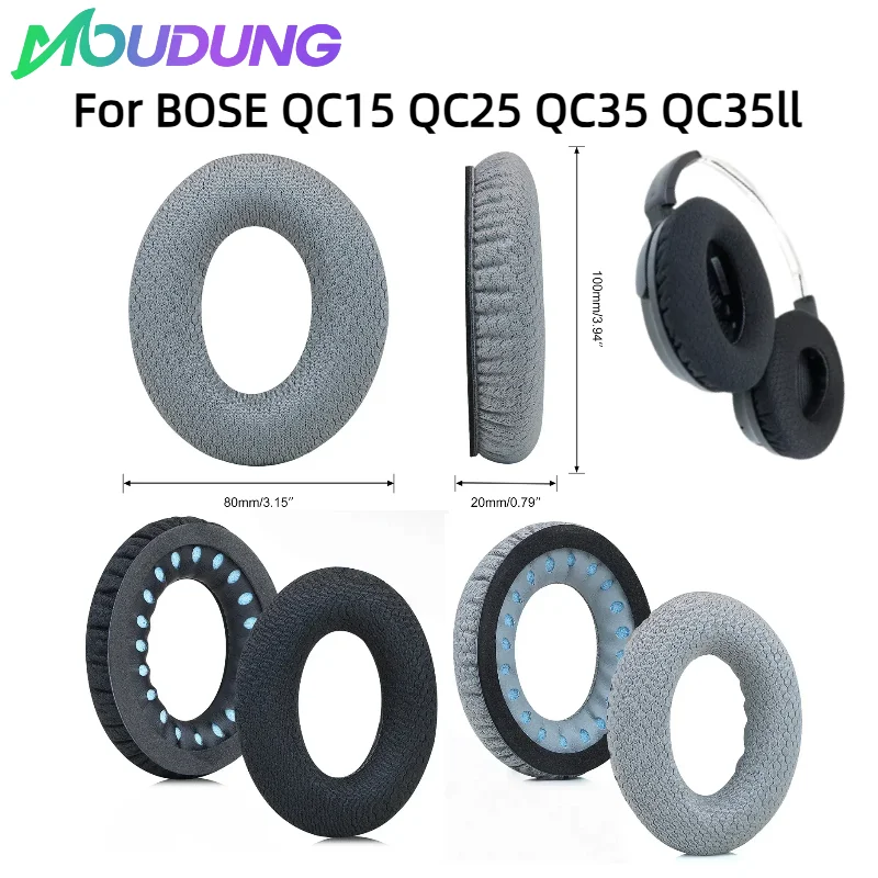

Ear pads for BOSE QC15 QC25 QC35 QC35ll replacement Earpads Mesh Protein Leather Earpad Memory Covers Sponge Soft