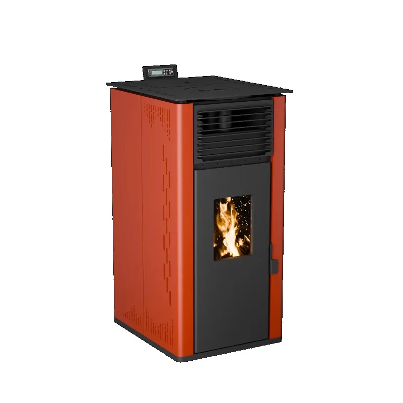 Modern 6KW Indoor Pellet Stove for Living Room Easy-to-Install High-Efficiency Energy-Saving Biomass Cast Iron Freestanding