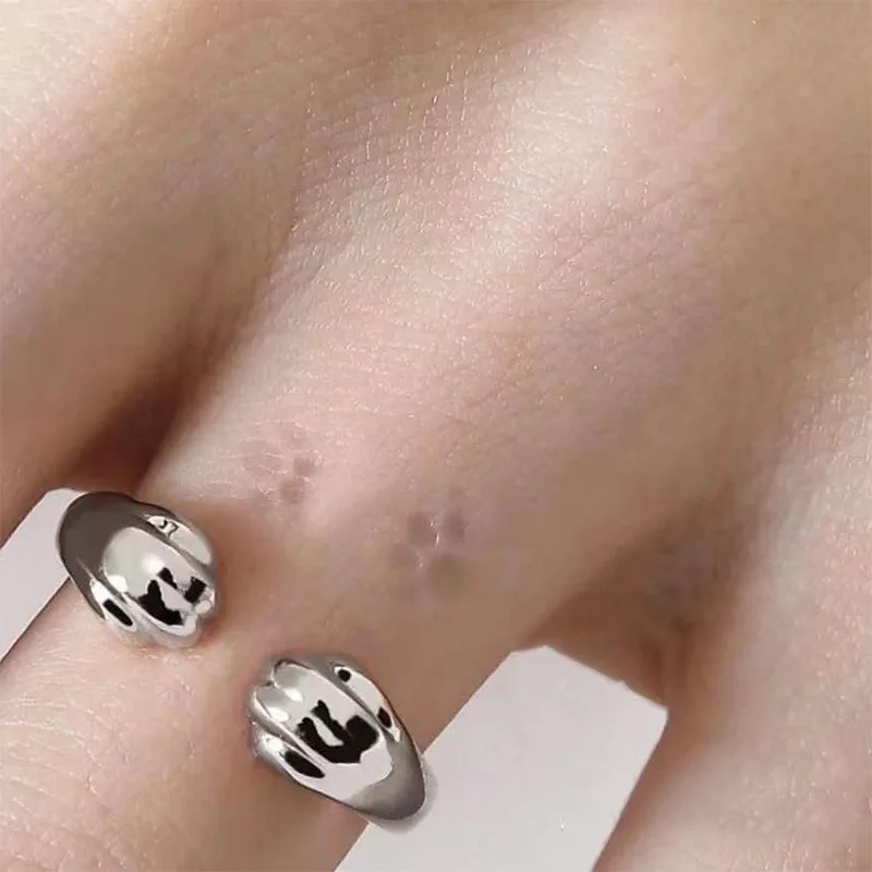 Luxury 925 Sterling Silver Simple Cat Ring Custom Name Ring Personalized Name Jewelry Christmas Gift for Her