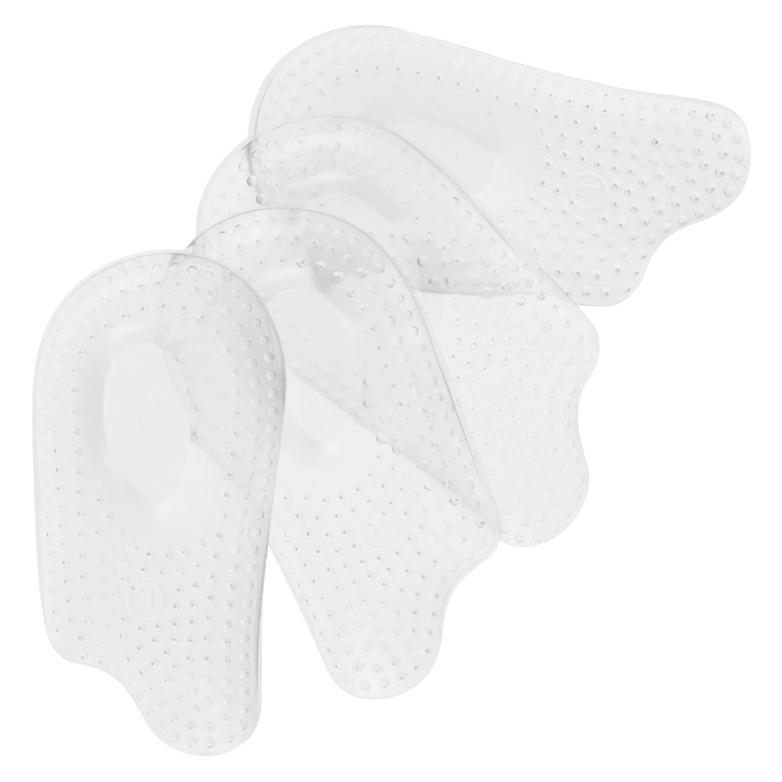 

4pcs Silicone Heel Pads Shock Absorption Antislip Transparent Gel Cushion Inserts for High Heels Running Shoes Reusable Foot