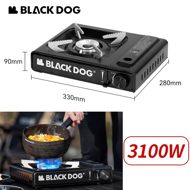 Naturehike BLACKDOG 3100W Cassette Furnace High Firepower Gas Burner BBQ Stove Portable Outdoor Camping Cookware Lightweight