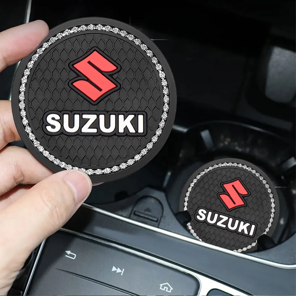 

1/2 шт. автомобильный держатель для чашки, нескользящий коврик для подставки из искусственной кожи для Suzuki Swift Jimny Grand Vitara Samurai Baleno Alto Spoiler