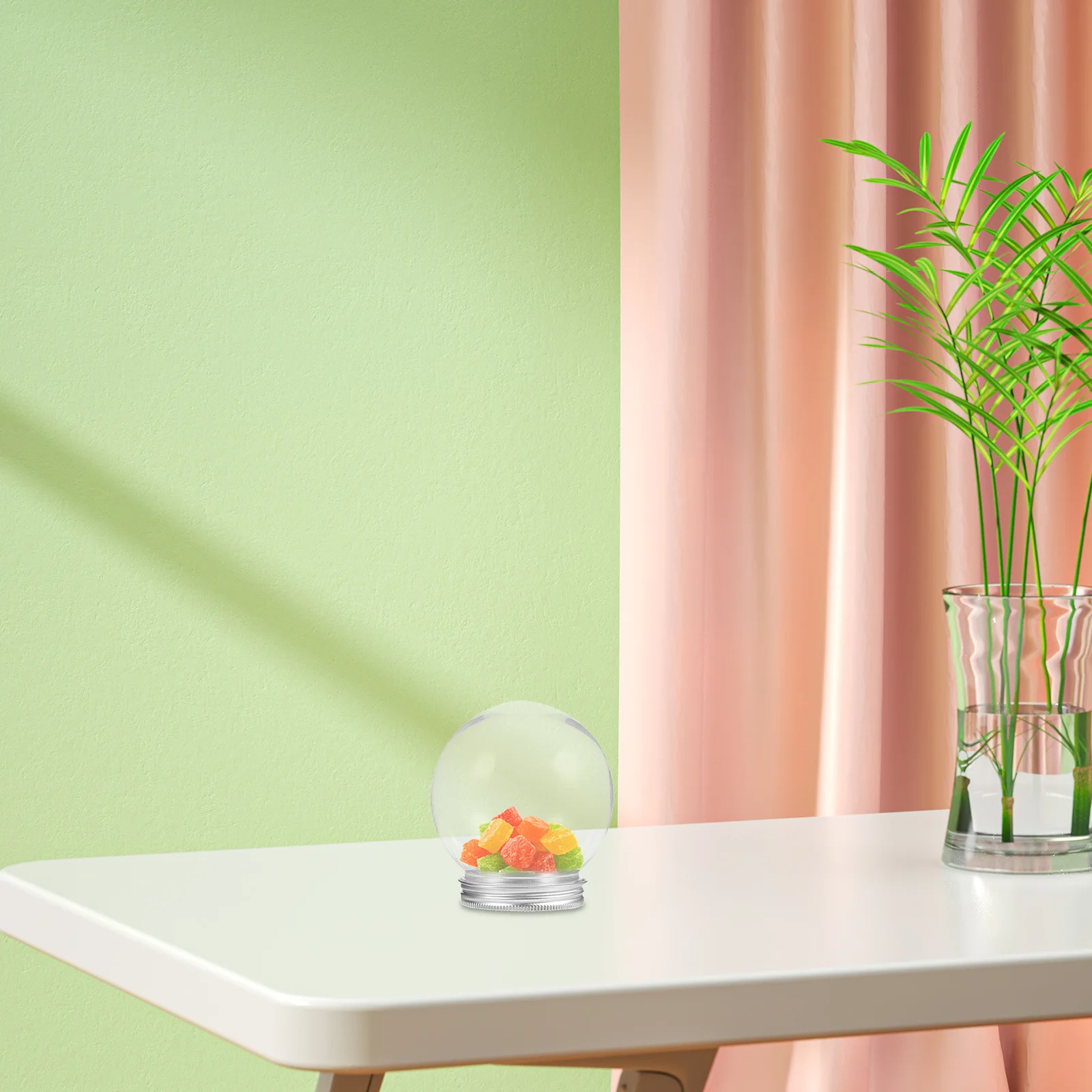 

6Pcs Plastic Water Globes DIY Clear Snow Globe Craft Supplies for Handmade Ornaments Christmas Xmas Decoration