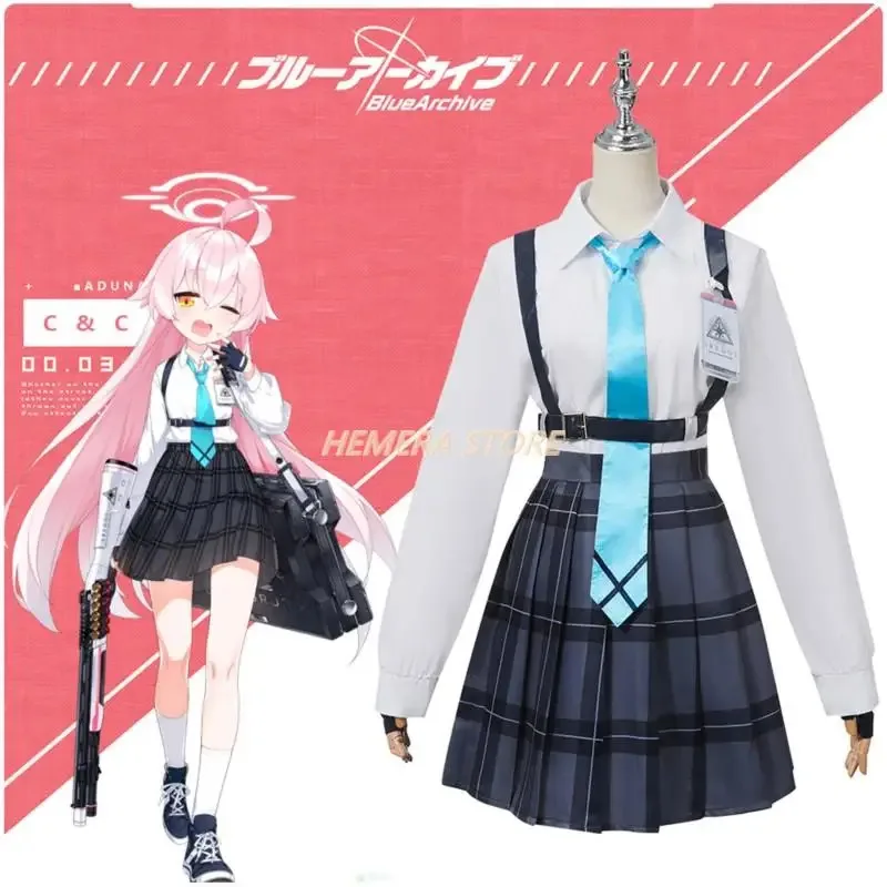 Game Blue Archive Sunaookami Shiroko Kuromi Serika Takanashi Hoshino Cosplay Costume School Uniforms Halloween Carnival Outfitsa
