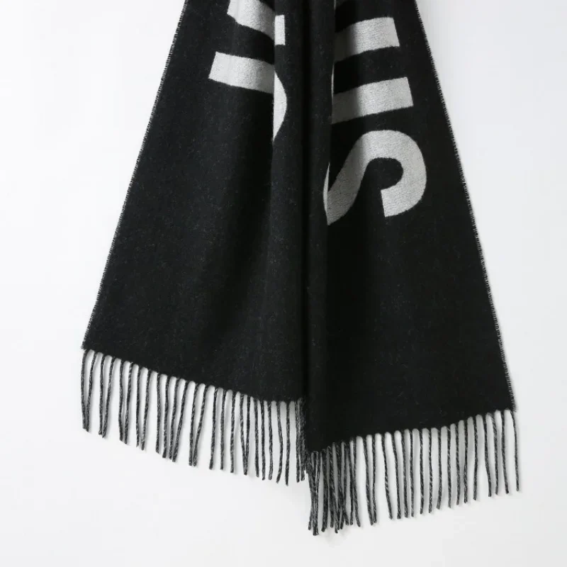 2024 Fashion Autumn/Winter LUXURY Brand 100% Wool Scarf Men Women Tassel Shawl Warm Scarf Brand Factory Direct Sales Shipping