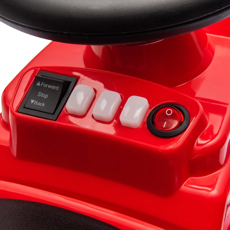 سيارة ممتصة للصدمات للأطفال 12 فولت تدور 360 درجة في مكان تشغيل المؤثرات الصوتية والأضواء للأطفال الذين تتراوح أعمارهم بين 3-5 سنوات أحمر