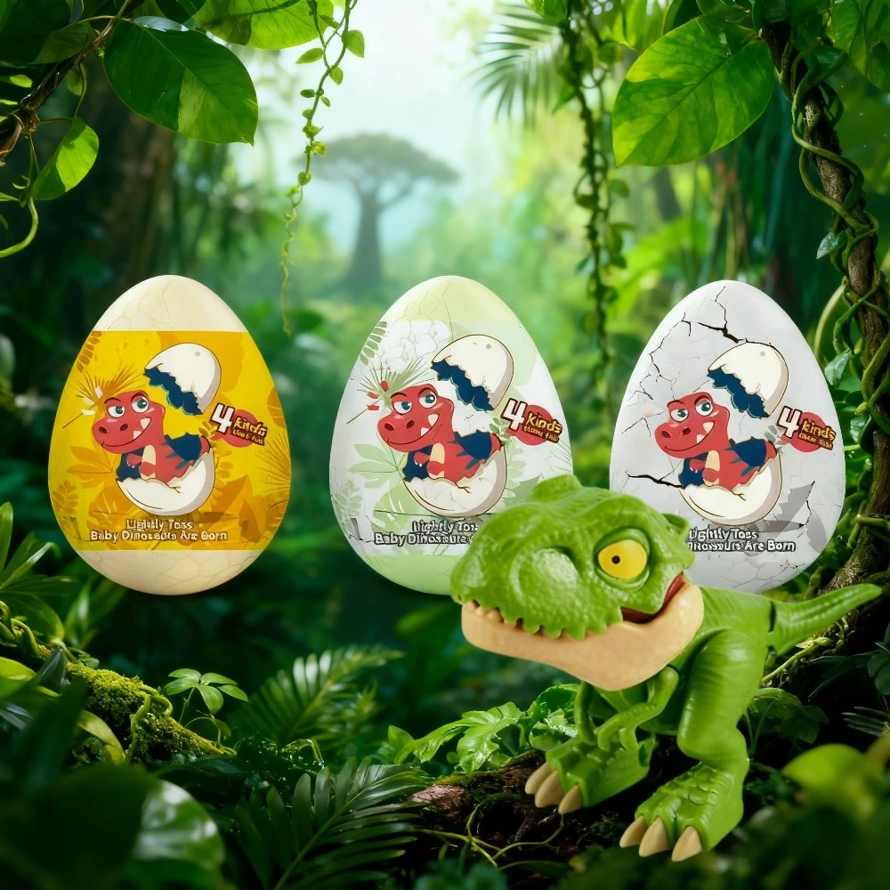ของเล่นเด็ก ไข่ไดโนเสาร์แปลงร่าง น่ารัก แทะนิ้ว ทีเร็กซ์ กล่องสุ่ม โมเดลสัตว์จำลอง