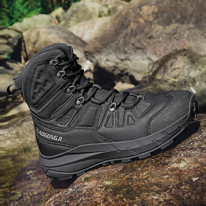 2026 New Trend Men Hiking Sneaker Anti-Slip Trekking Shoes For Man Wearable Climbing Shoe For Men Mid-Top Shoes Mountain For Men
