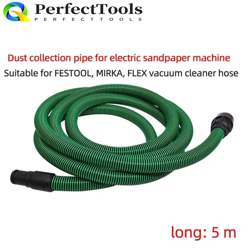 5m Electric Sandpaper Machine Vacuum Cleaner Dust Collection Pipe For FESTOOL MIRKA Sander Dust Hose