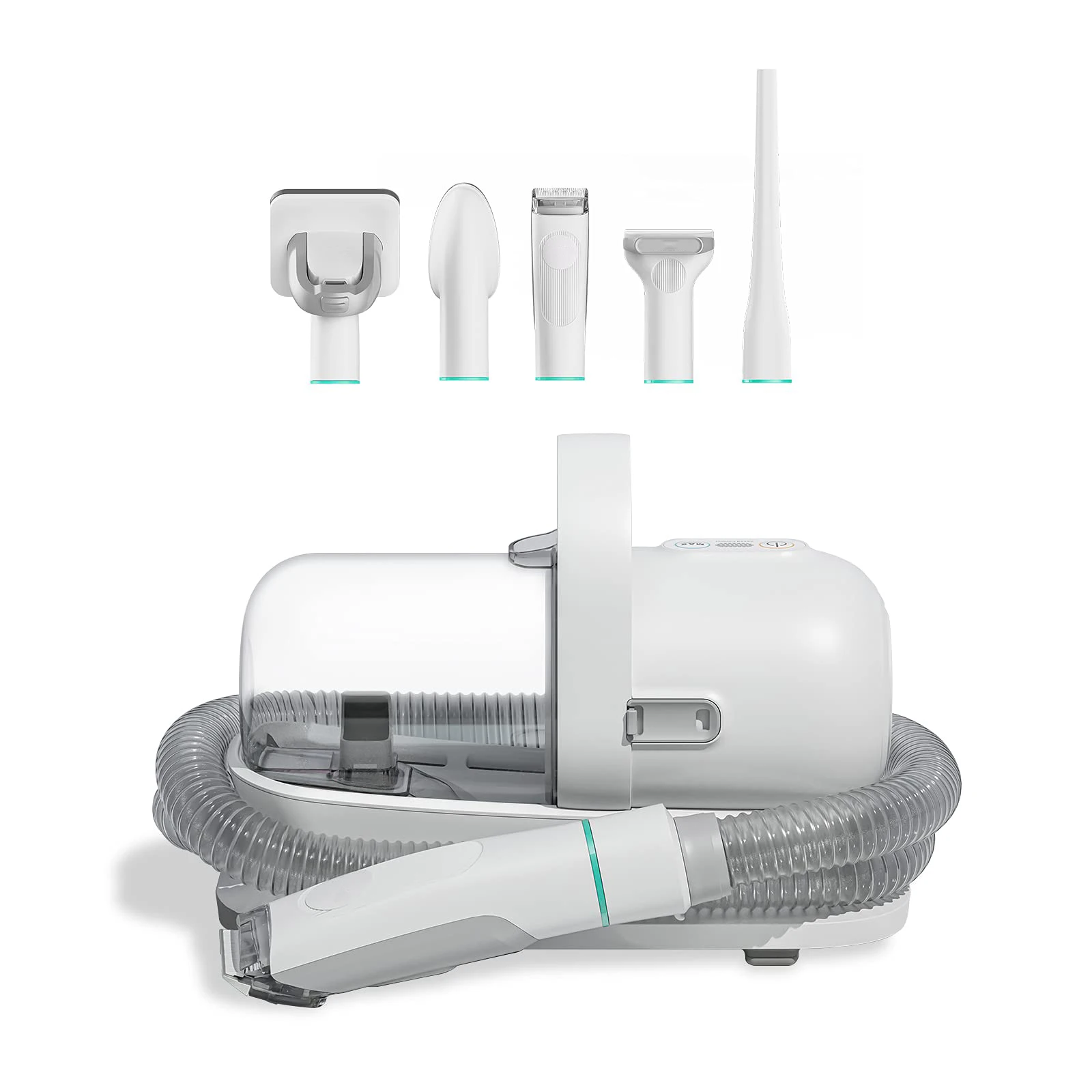 

Professional Low Noise Dog Shaver with Vacuum, Quiet 1 L Capacity Pet Vacuum Grooming Brush Dog Cat Hair Cleaner Set