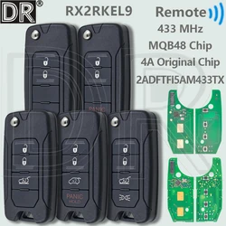 DR RX2RKEL9 Origianl 4A Chip PCB MQB48 Chip 433MHz Flip SIP22 Car Remote Key 2ADFTFI5AM433TX For Jeep Renegade 2016 2017 2018