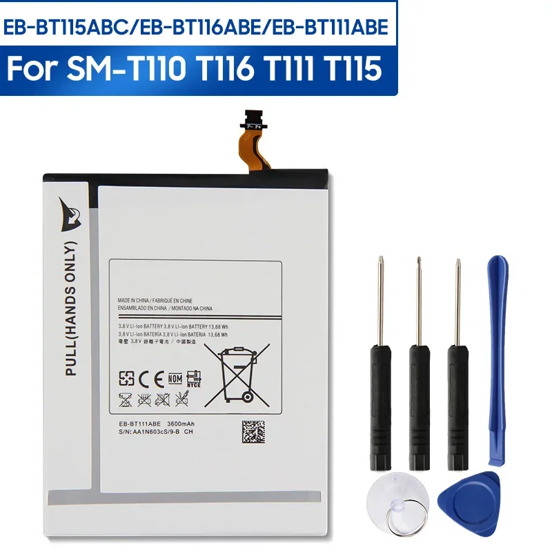 

Replacement Battery EB-BT115ABE For Samsung SM-T110 SM-T111 T115 T116 T113 Replacement Tablet Battery 3600mAh