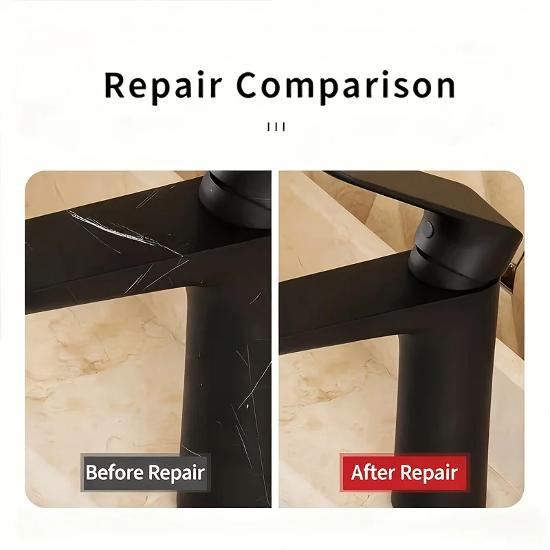 Faucet Paint Repair Pen - Scratch Repair for Metallic Paint, Metallic Touch-Up Paint Pen. Suitable for Gold, Silver, and Black P
