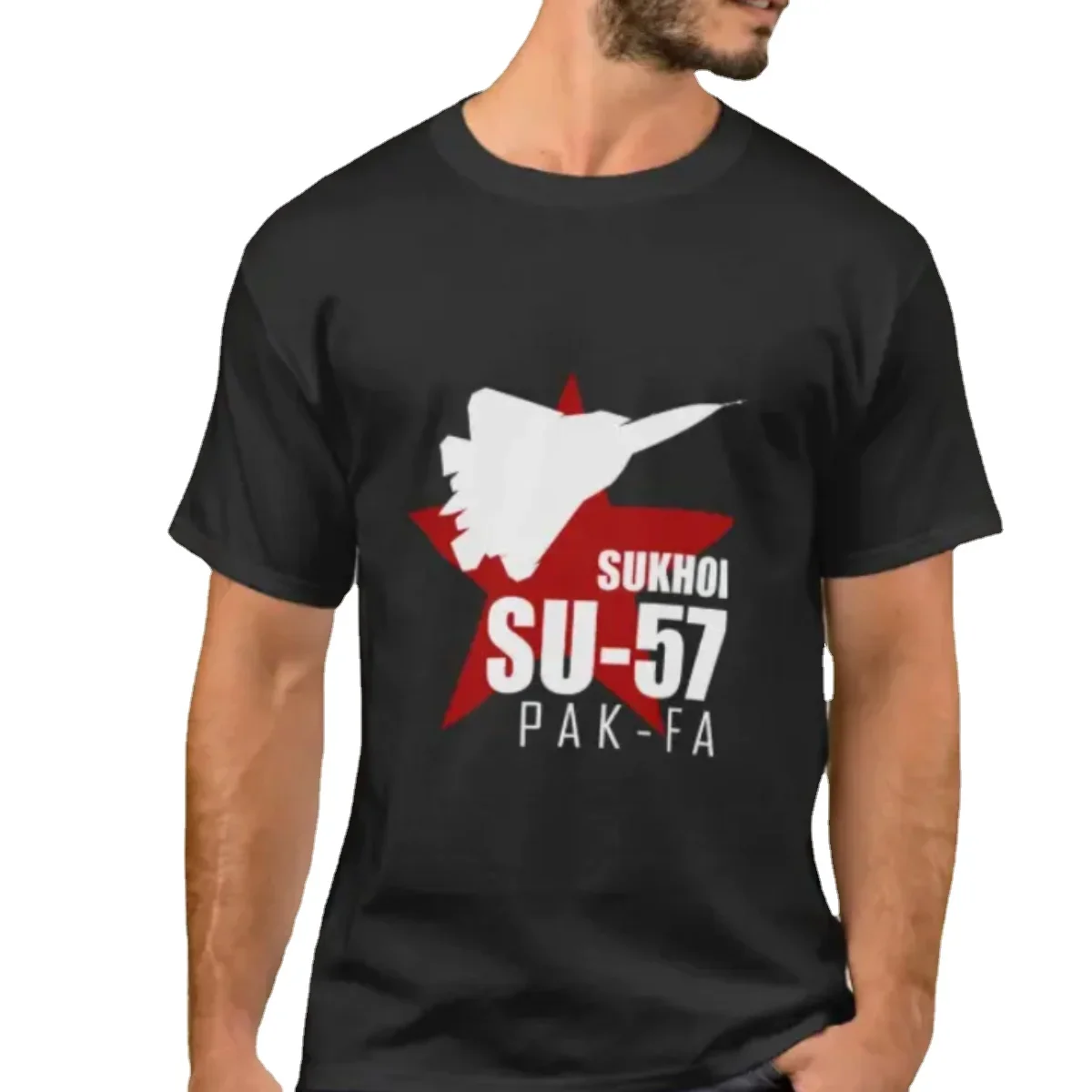 Sukhoi Su-57 PAK FA Stealth Fighter Classic T-Shirt. Summer Cotton Short Sleeve O-Neck Mens T Shirt New S-3XL