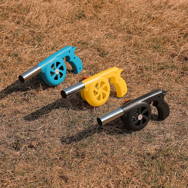 منفاخ يدوي خارجي كبير للتخييم والشواء أداة إطفاء يدوية صغيرة محمولة مجفف شعر للاحتراق #4