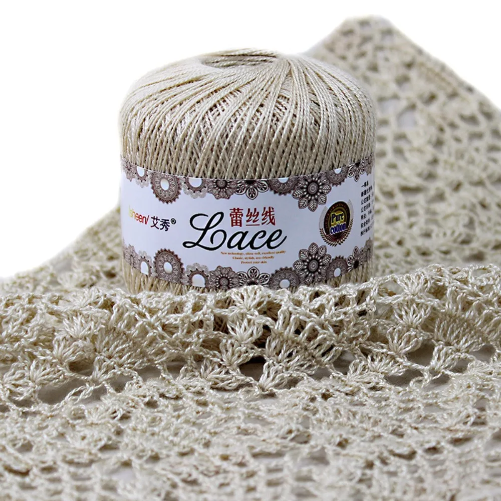 50g/Ball Soft Knitting Sewing Cotton Lace Wool Embroidery Hand Knit Yarn Yarn Crochet