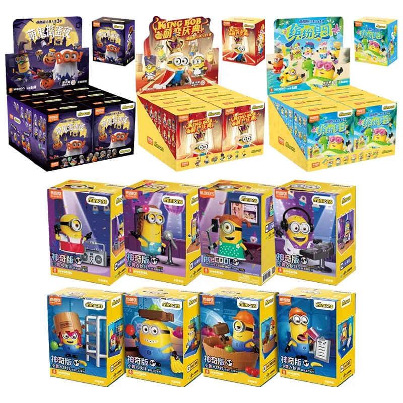 

BLOKEES Vol.3 Minions Building Blocks Halloween Series Puzzle Assembling Model Toys Desktop Decoration Birthday Gifts for Kids