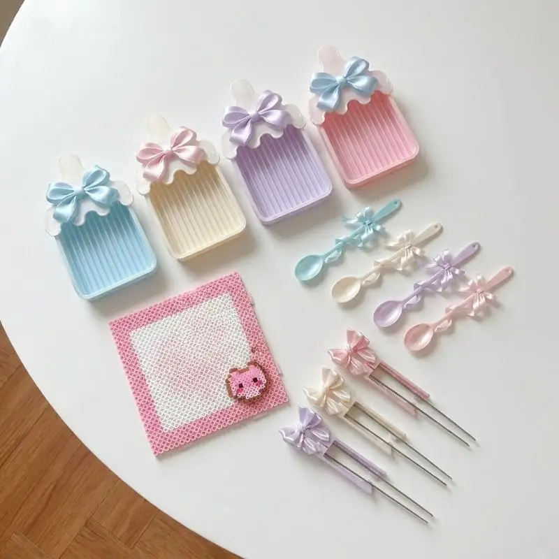 Kreatives Werkzeugset für Perlenstickerei, effizientes Hilfswerkzeugset für Schleifen und Perlenstickerei, DIY, spart Zeit, Löffel, Stift, Tablett, Kits – Detail 11