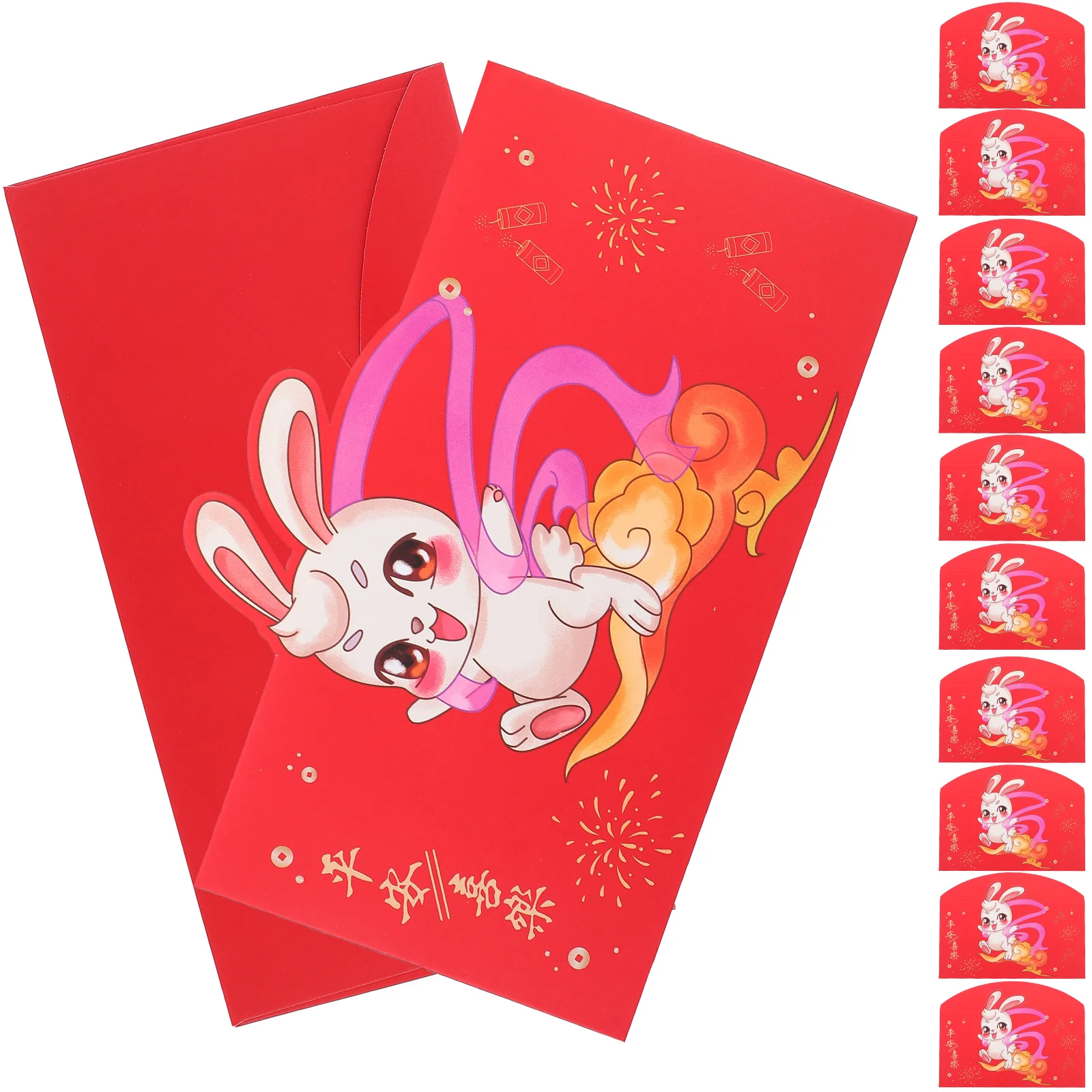 

12 Pcs 3D Year of The Rabbit Red Envelope Spring Festival Gift Packet 2023 Luck Money Bag Cute Envelopes