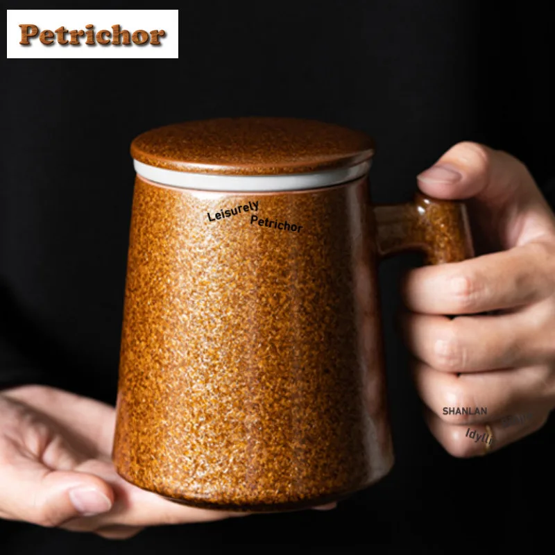 

Печь Fambe, пять элементов, фильтр, чашка-сепаратор для чая, ретро чайная кружка с заварочным устройством, бытовая чайница, офисная чашка для воды, подарочные принадлежности