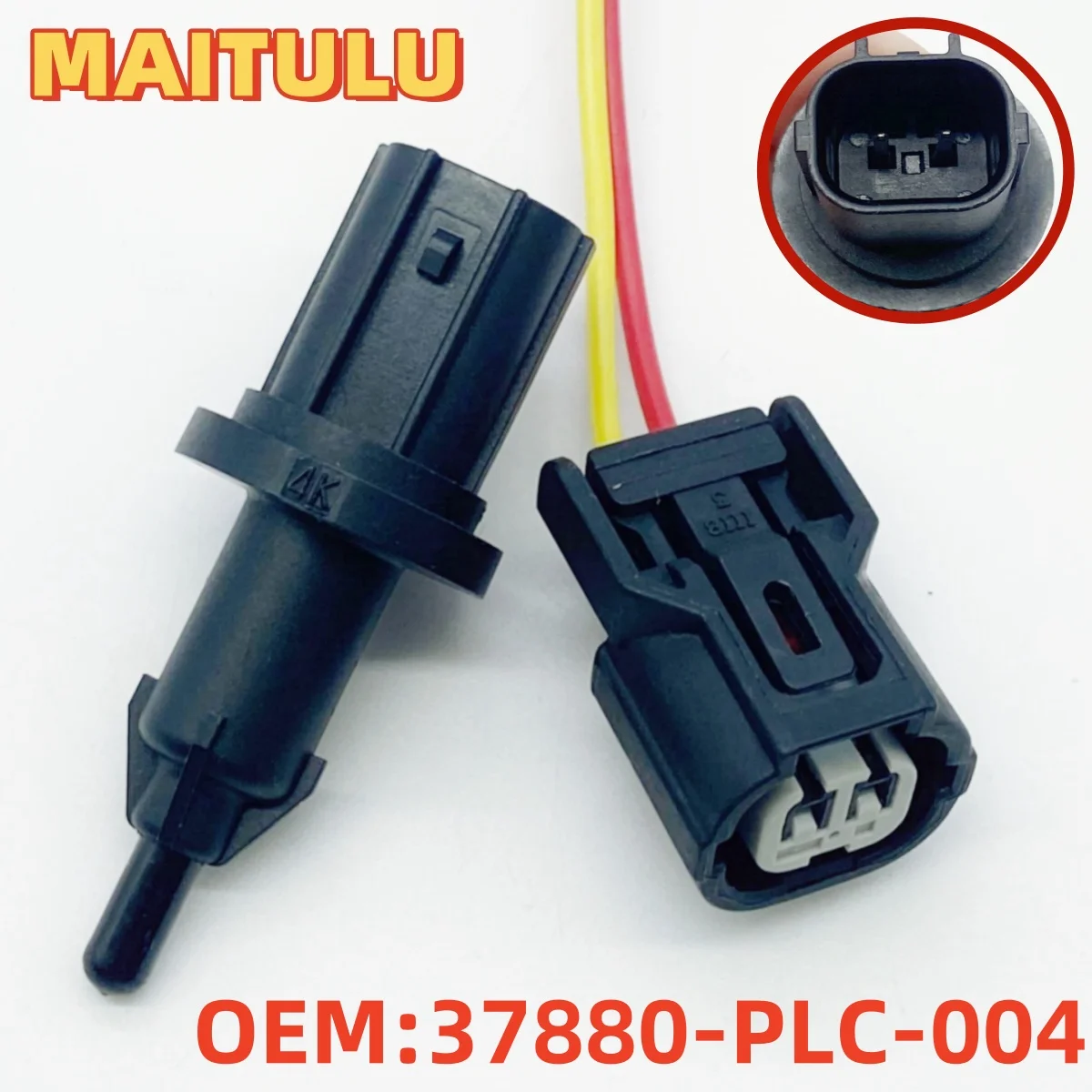 Czujnik temperatury wlotu powietrza 37880-PLC-004 Wtyczka złącza do Honda Accord Civic CR-V Element Fit S2000 Acura MDX RSX TSX