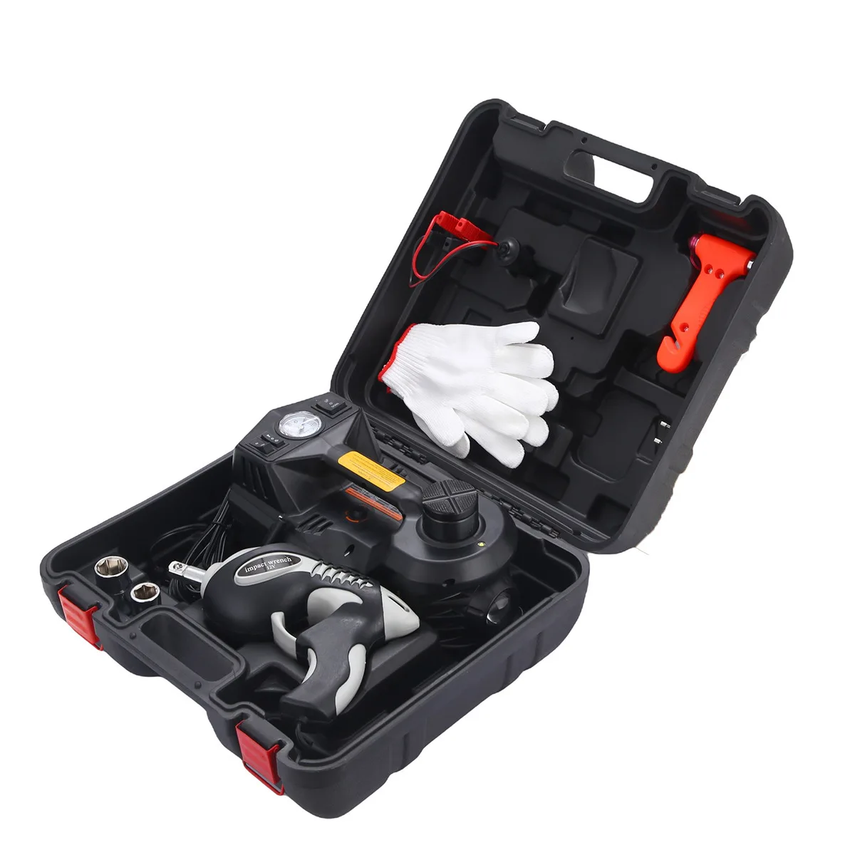 12V electric hydraulic jack rescue tool air pump set
