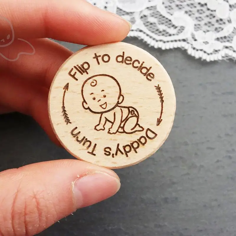 

Креативные деревянные детские обучающие монеты, откидывающиеся для десятилетия, необходимые сенсорные игры для новых родителей, изготовление решений, идеально подходят для новых родителей